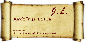 Jurányi Lilla névjegykártya